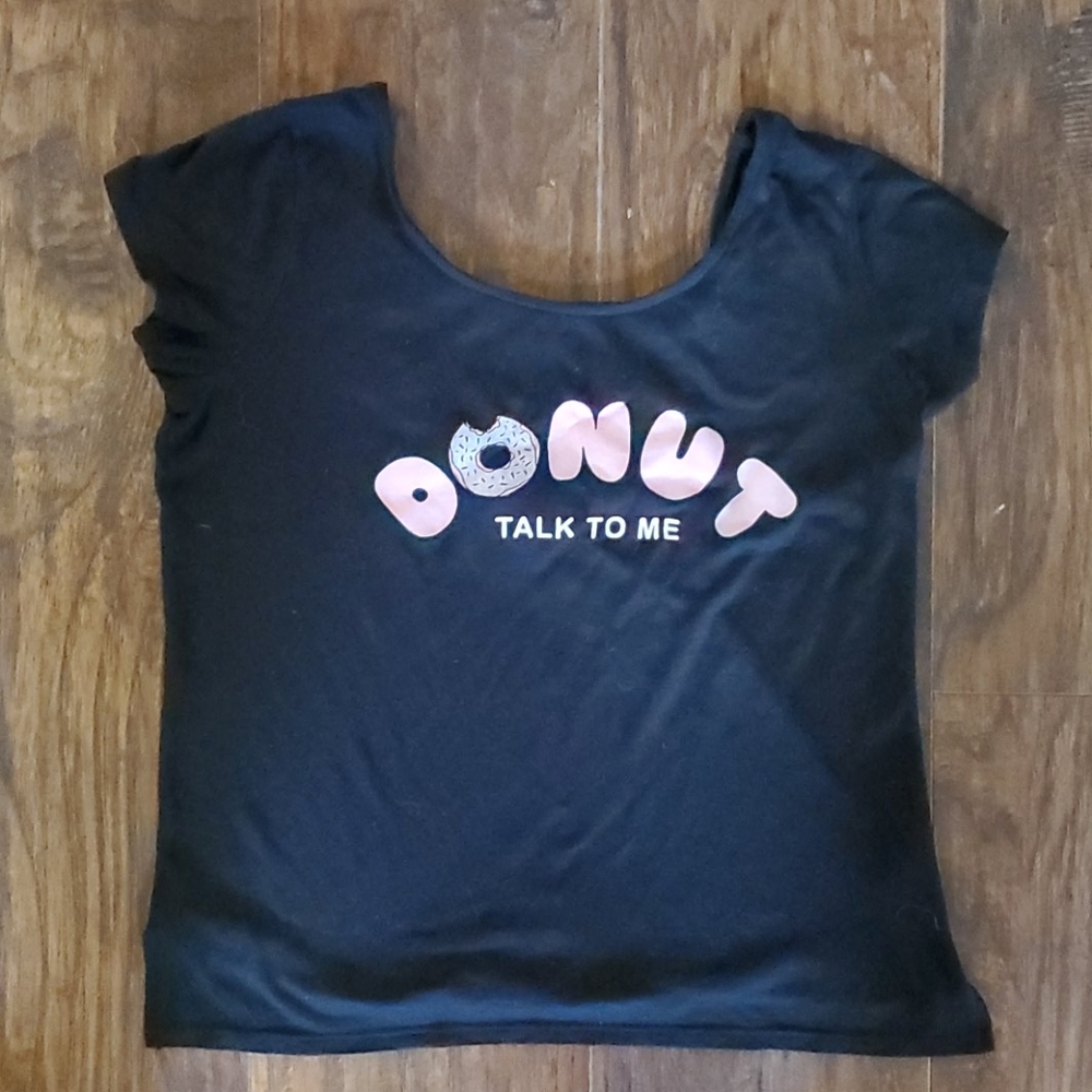 "Donut talk to me" funny tee